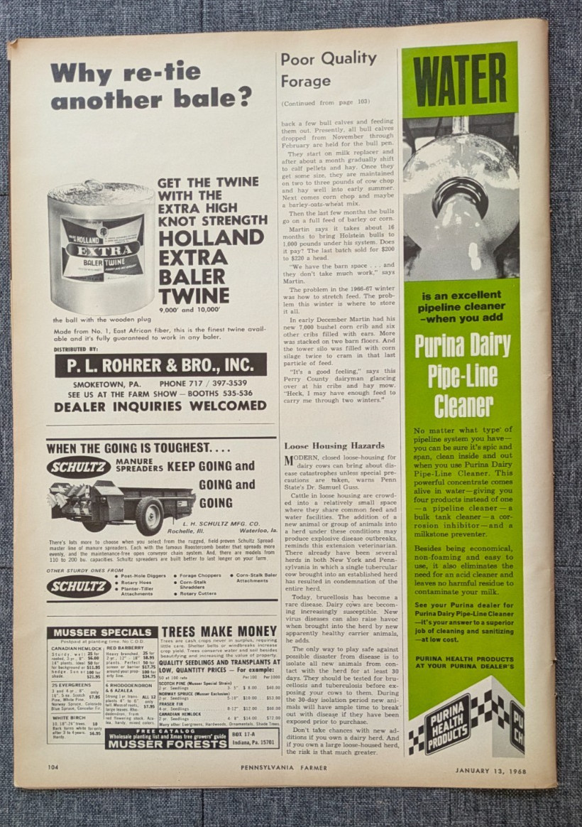 Purina Pipe Line Cleaner Vintage Advertising
