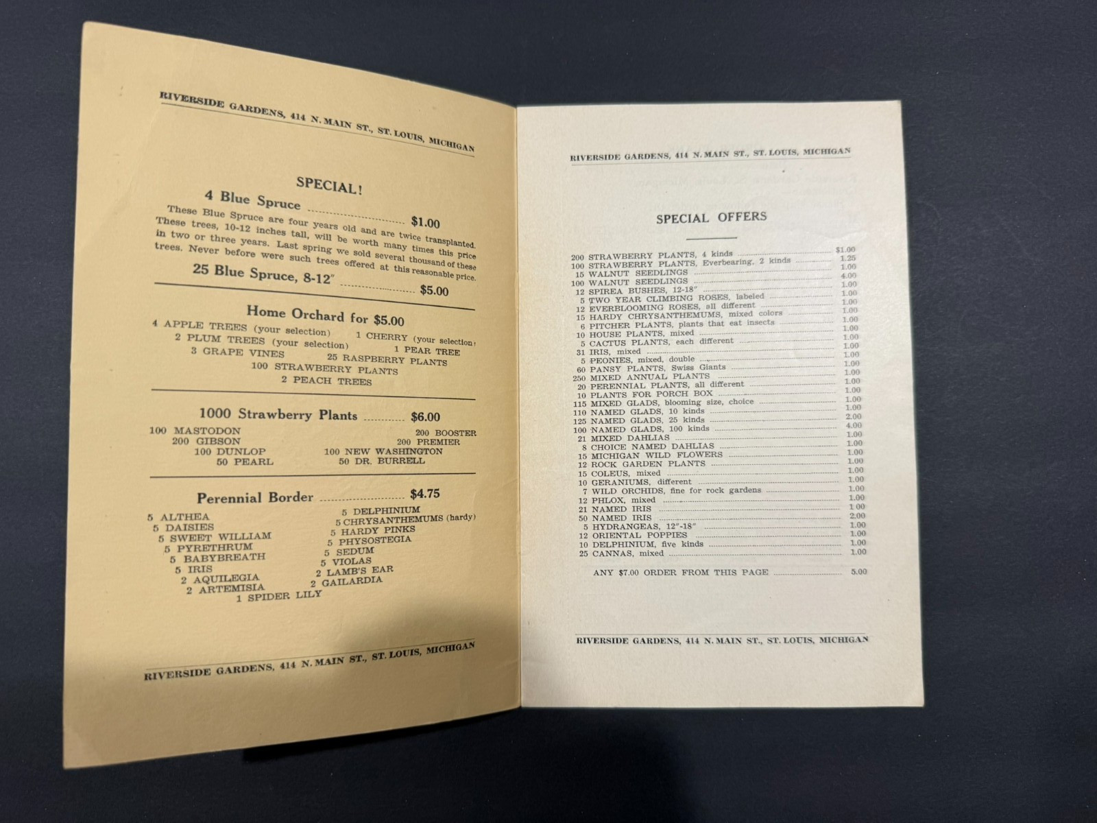 1930’s Evergreen, Van Dusen, Rosedale Nursery Brochures…..4 Items