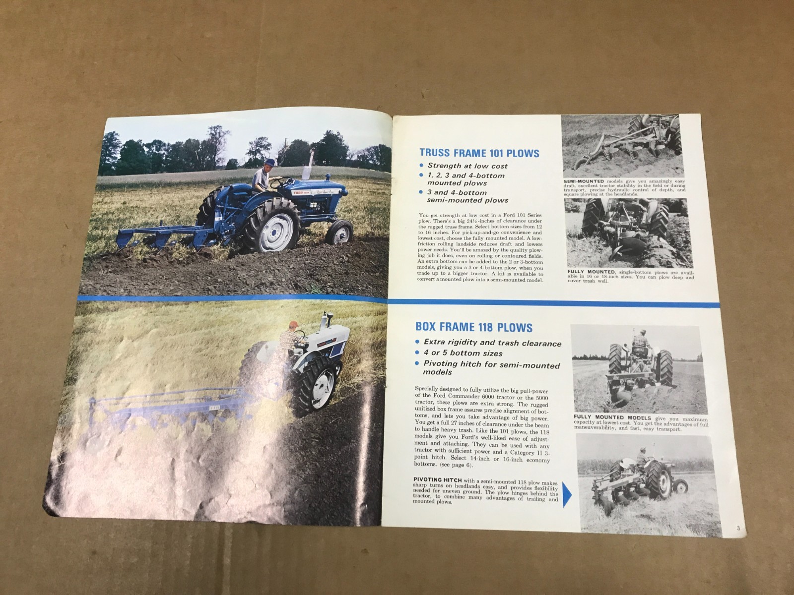 Vintage Ford Tractor 101-118 Moldboard Plows Salesman Brochure