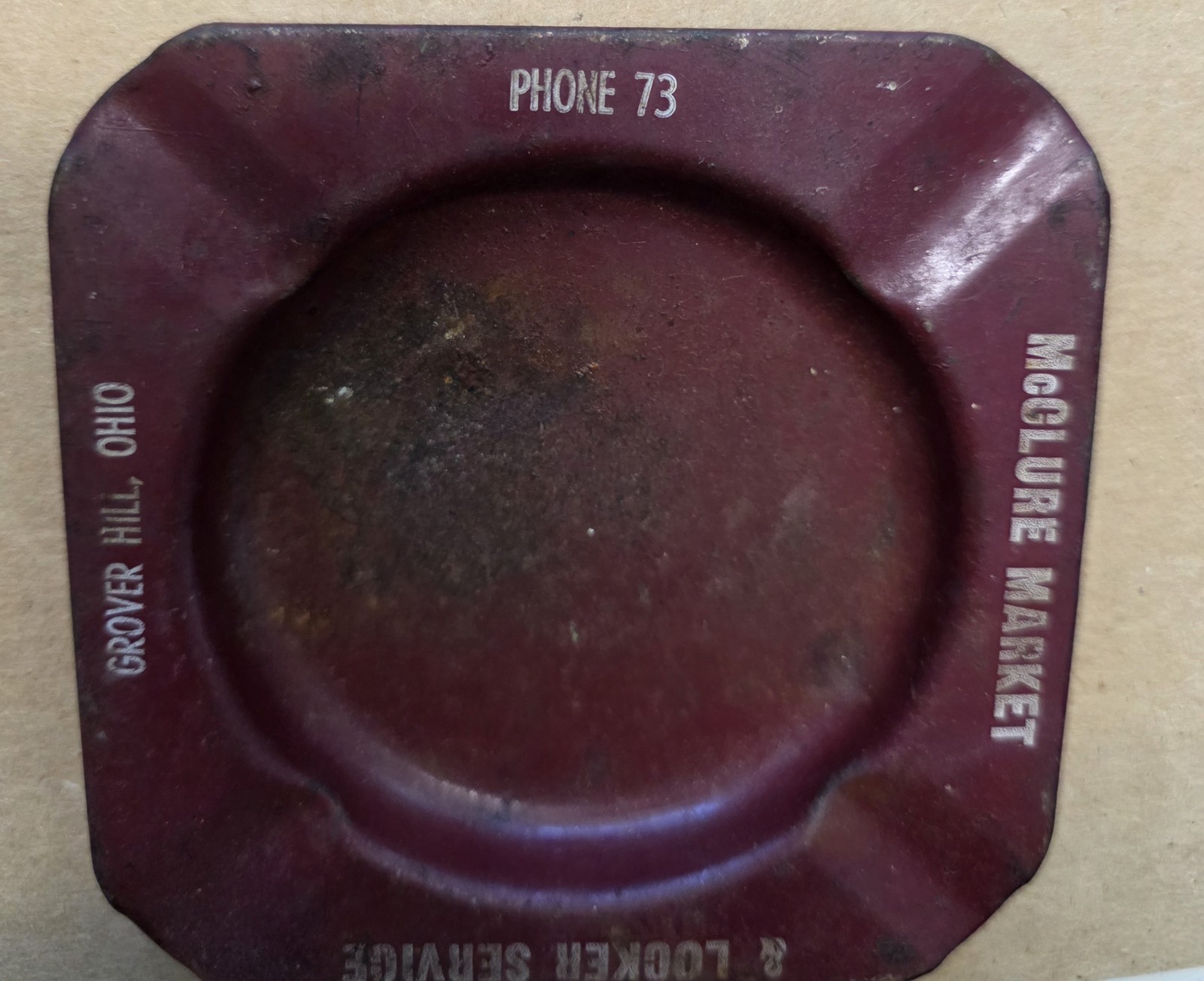 McClure Market Farms Grover Hill, Ohio VTG FARMING Ashtray Fort Wayne Indiana