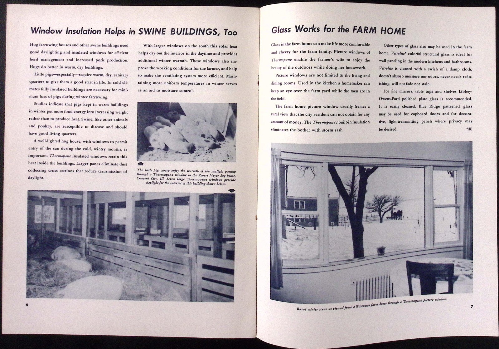 1950 Improved Farm Building Daylighting Brochure Liberty Owens Ford Glass Co