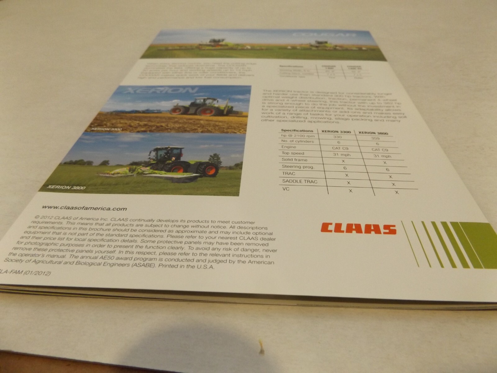 CLAAS FAMILY “YOUR HARVESTING SPECIALIST” / 2012 CD, LIT # CLA-FAM 01/2012