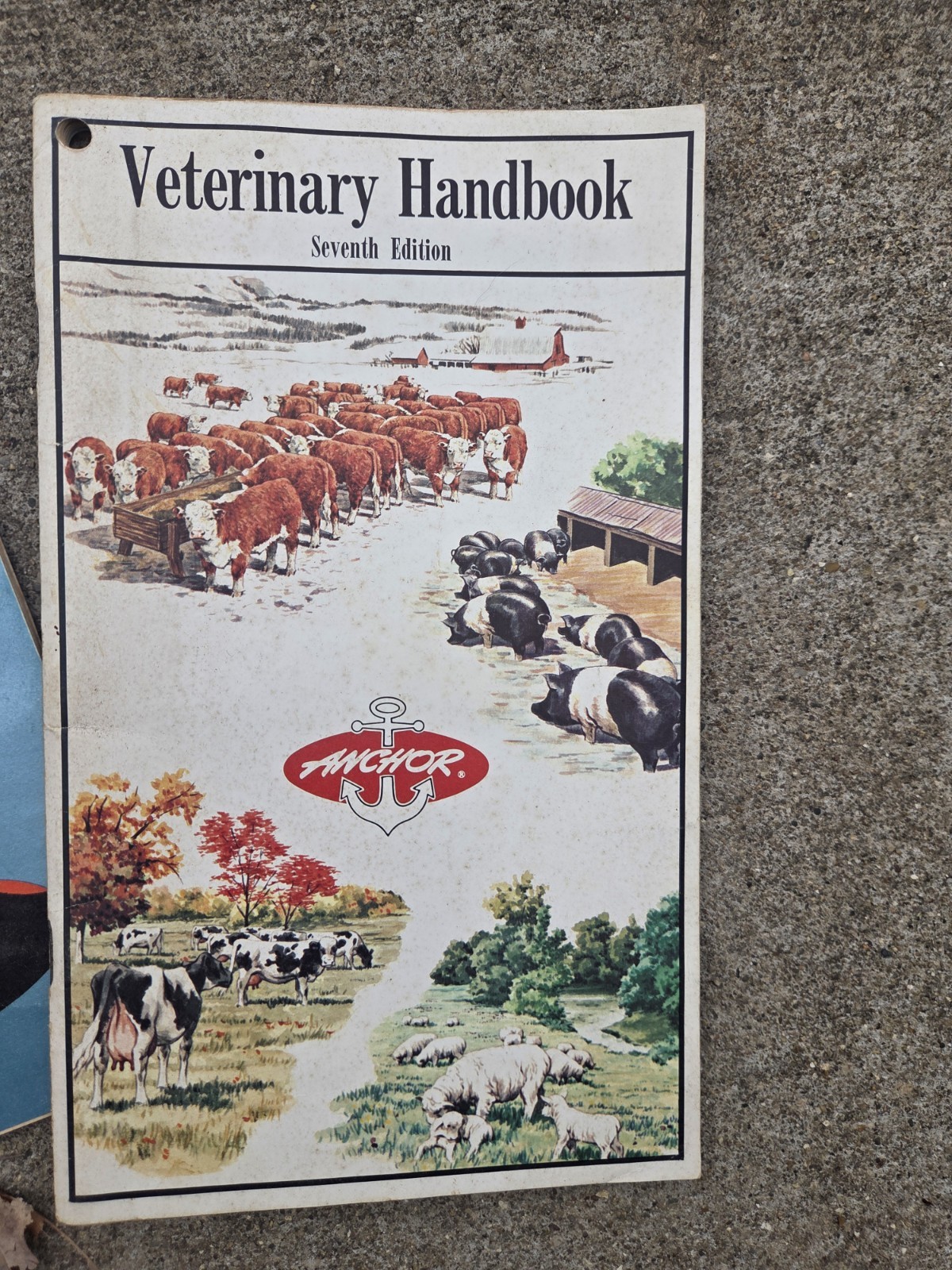 3 Vintage Anchor Veterinary Handbooks: Livestock, Sergeants Dog Care 1960s