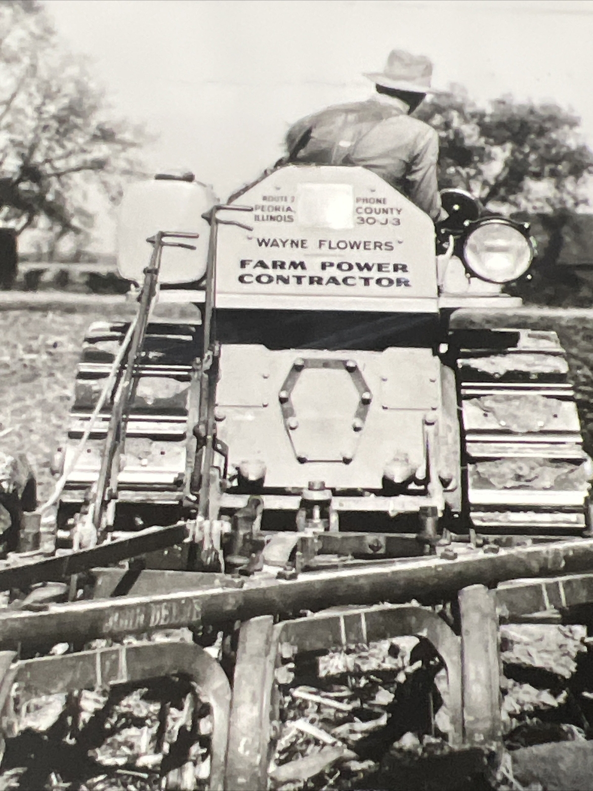 Vintage Photograph Tractor Early Farmer