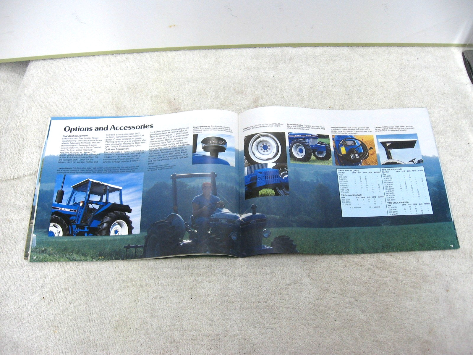 VINTAGE 1987 FORD TRACTOR 32 – 52 HP BROCHURE 2810 2910 3910 4610