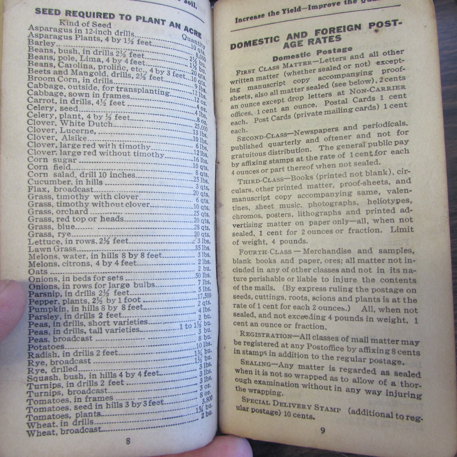 1910 ARMOUR’S FERTILIZERS – FERTILIZER INFO / NOTE BOOK – VERY GOOD