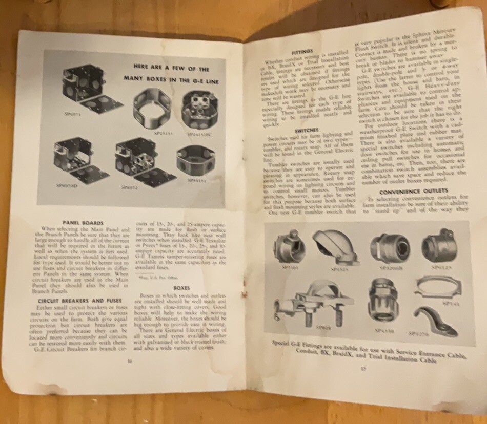 VINTAGE 1940”S FARM WIRING HANDBOOK ,WIRING ON FARMS GENERAL ELECTRIC