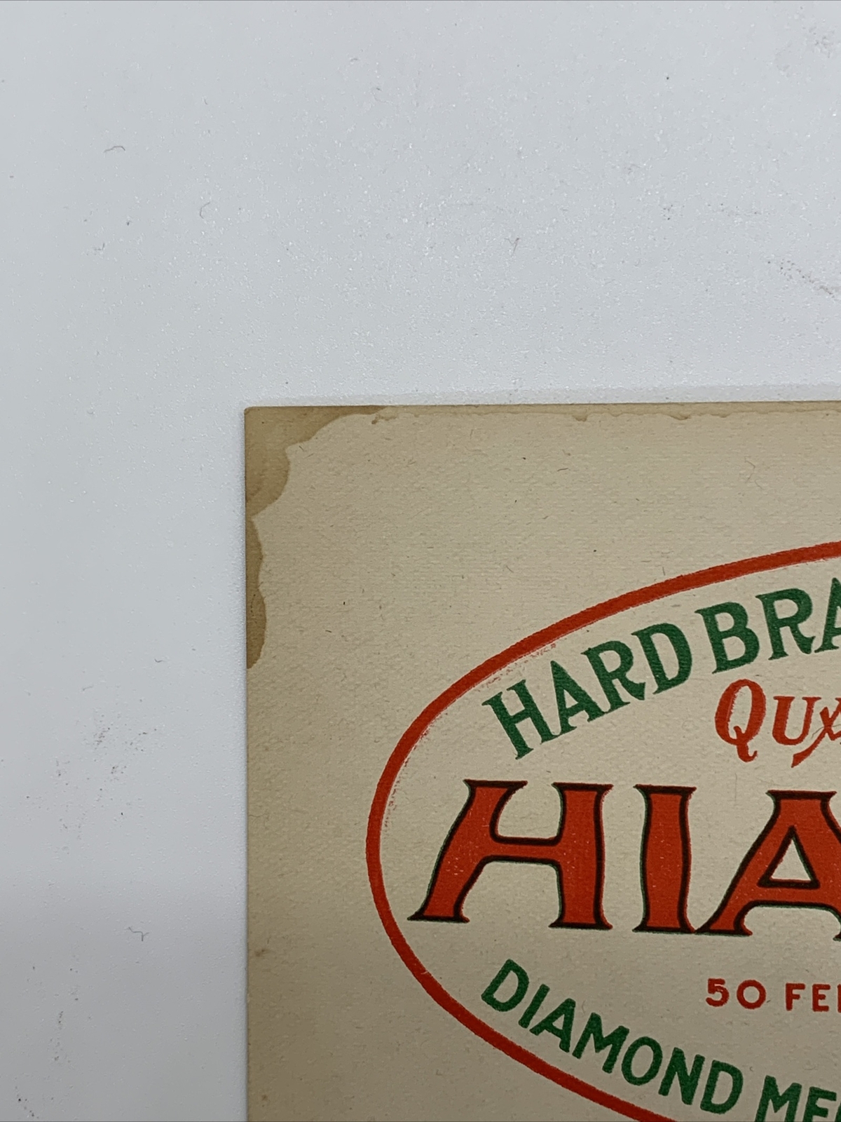 HIAWATHA FISHING LINE Diamond Co St Louis ADVERTISING Card Not a Blotter Vintage