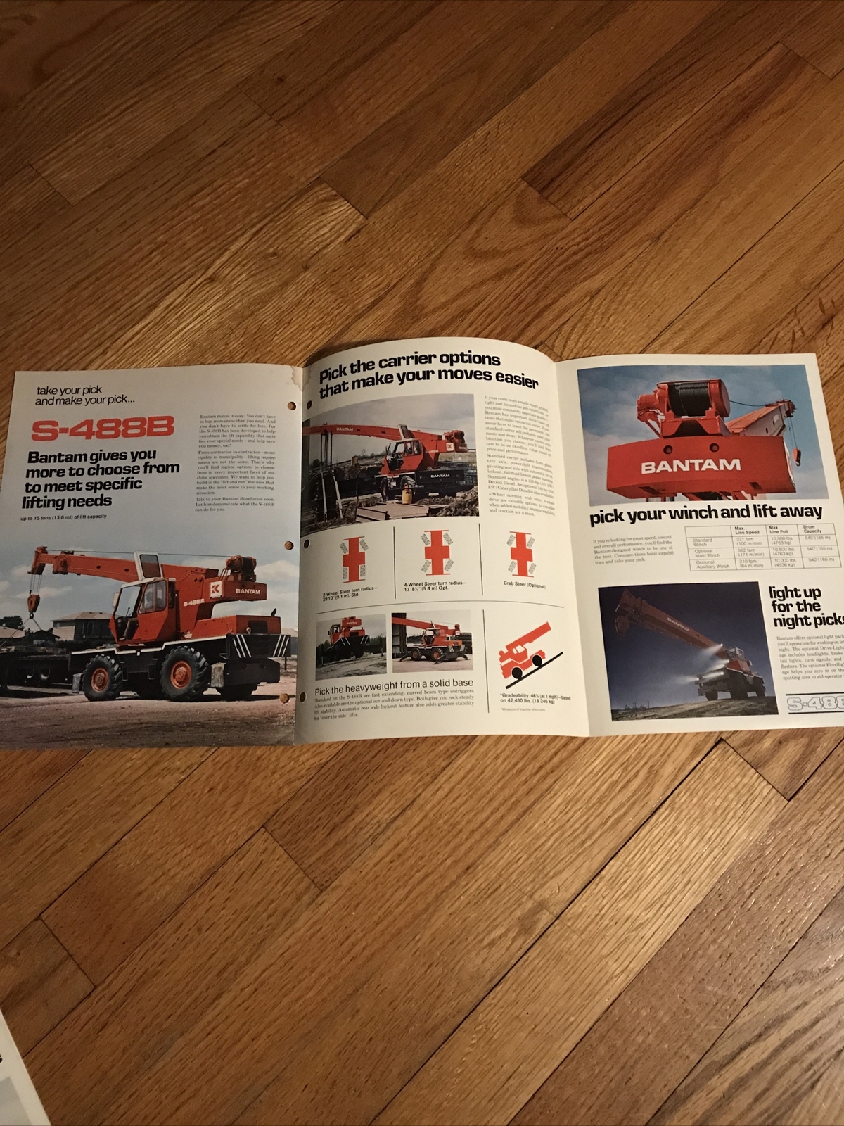 Original Koehring Bantam S488B rough terraincrane dealer sales brochure