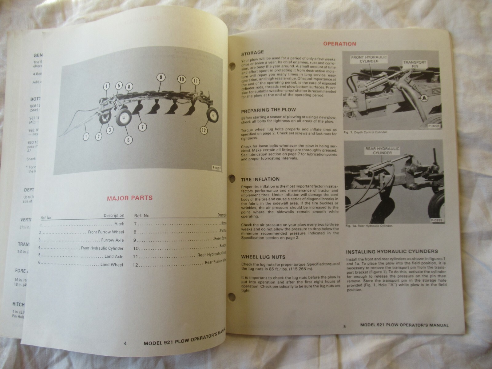 Clark Melroe model 921 plow operator’s manual