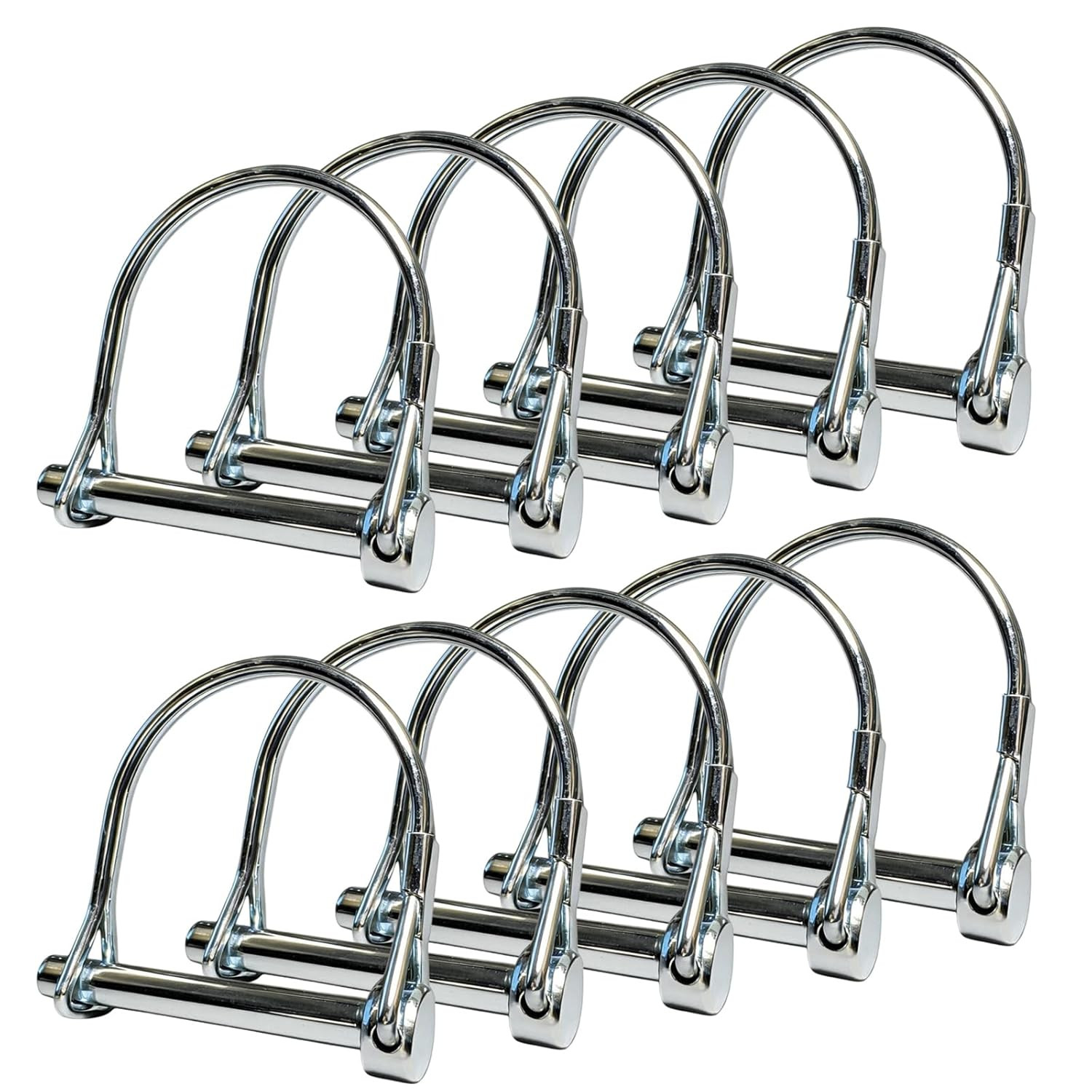 10 Pack, Trailer Coupler Pin and Locking Pin, 2-1/8″X1/4″ Trailer Hitch Pin, He