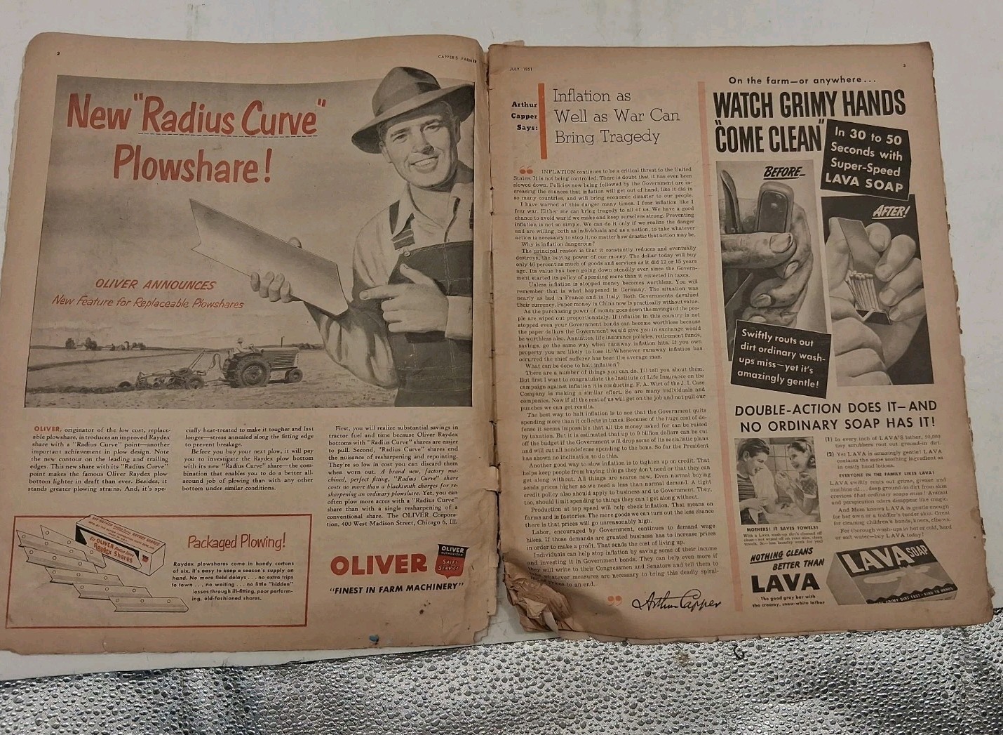 Vtg Capper’s Farmer July 1951 Cattle Agriculture 1945 Country Gentleman Damaged