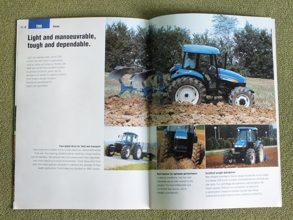 NEW HOLLAND TDD Agricultural Tractor Farm Equipment Brochure 2004
