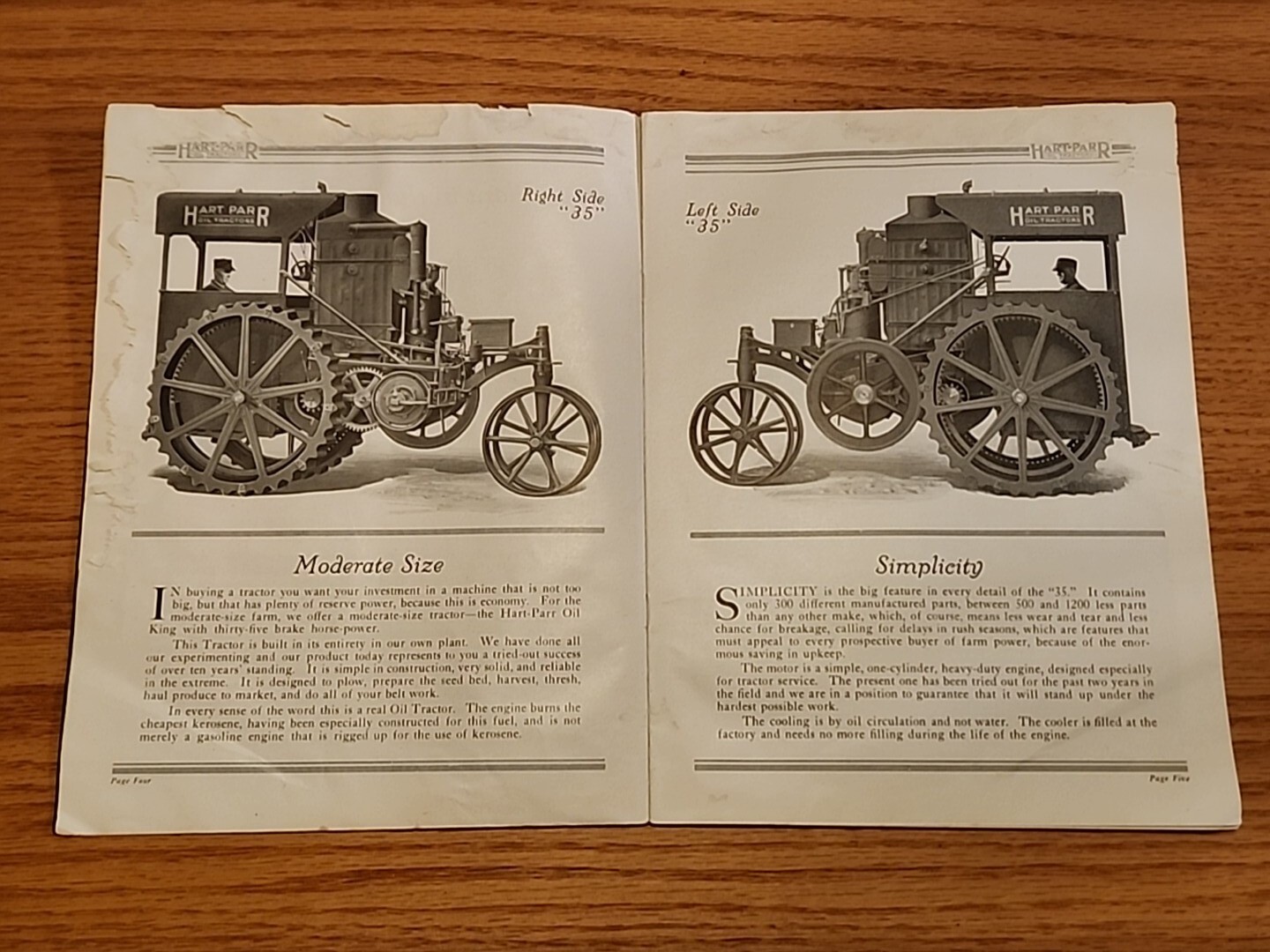 1910’s Hart Parr Oilking 35 Prairie Tractor Sales Brochure Catalog Original