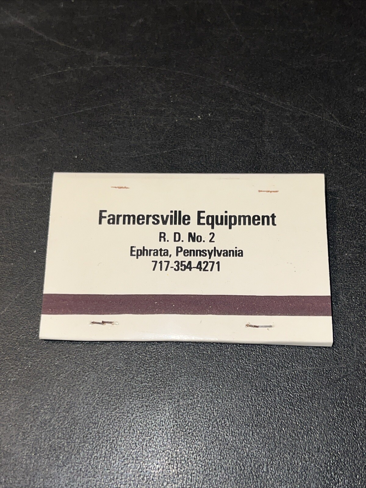 Vtg Kubota Tractor Matchbook & Display Box Farmersville Equipment Ephrata Pa