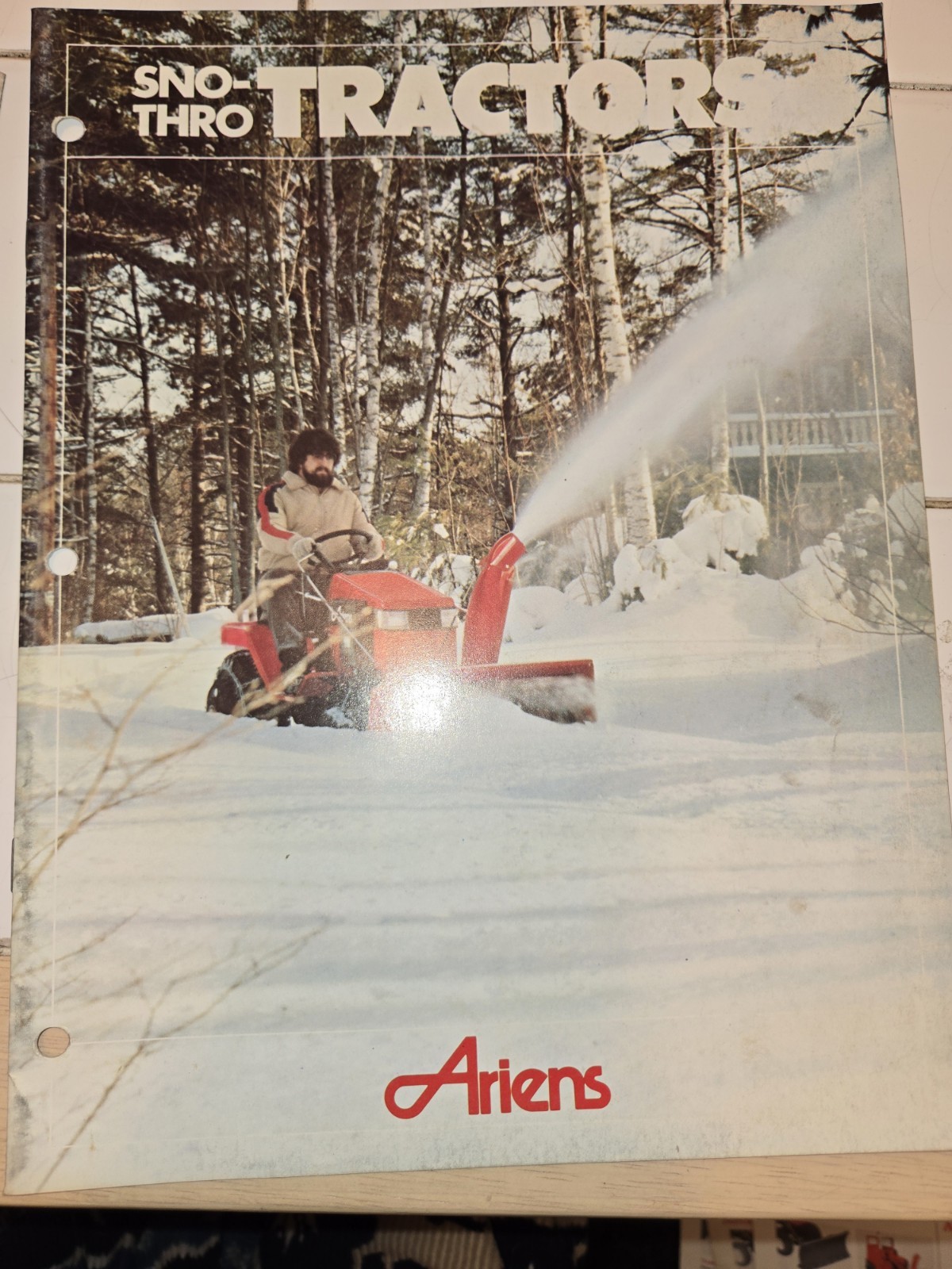 2 1983 ARIENS DEALERSHIP ADVERTISING BROCHURES SNO-THRO TRACTORS & SNO-THROS