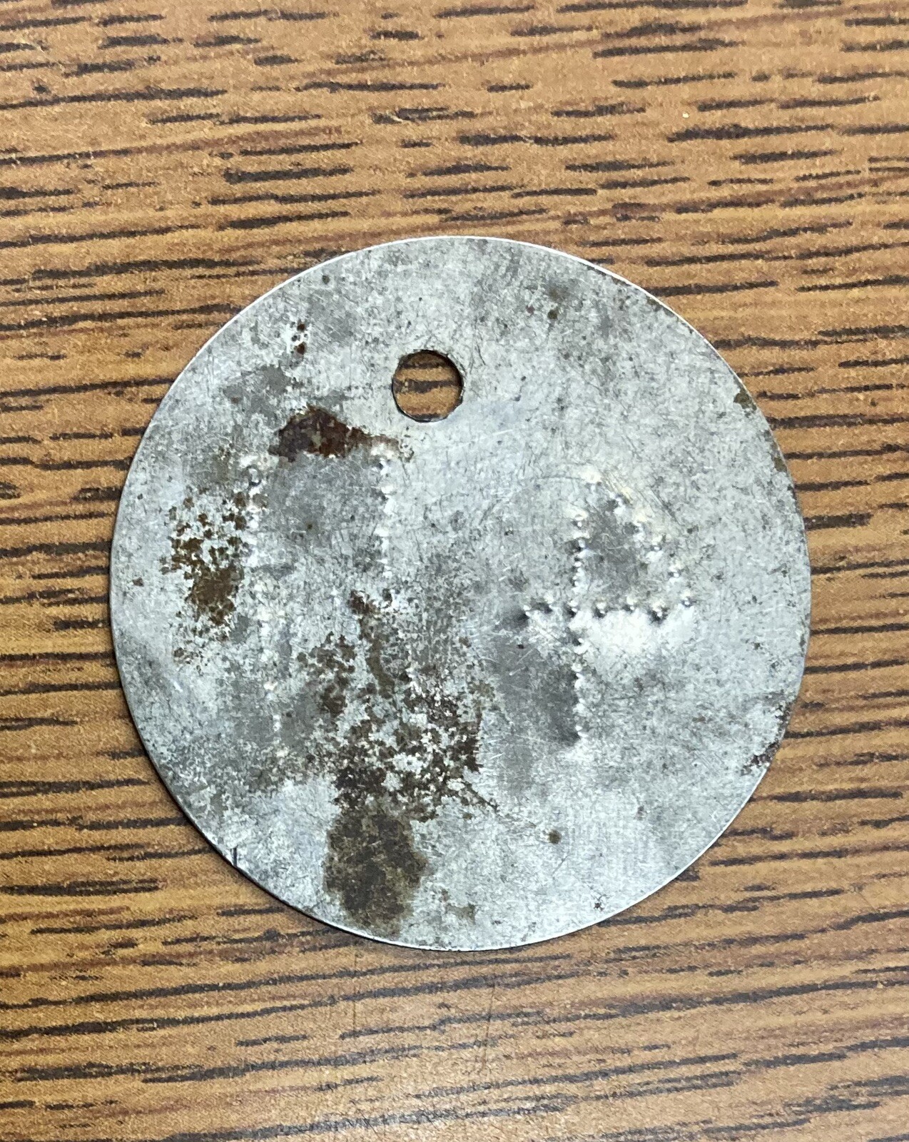 Vintage 4-H Club Metal ID Tag – “Dog Tag” Style – 1.5″ Round Steel 4H