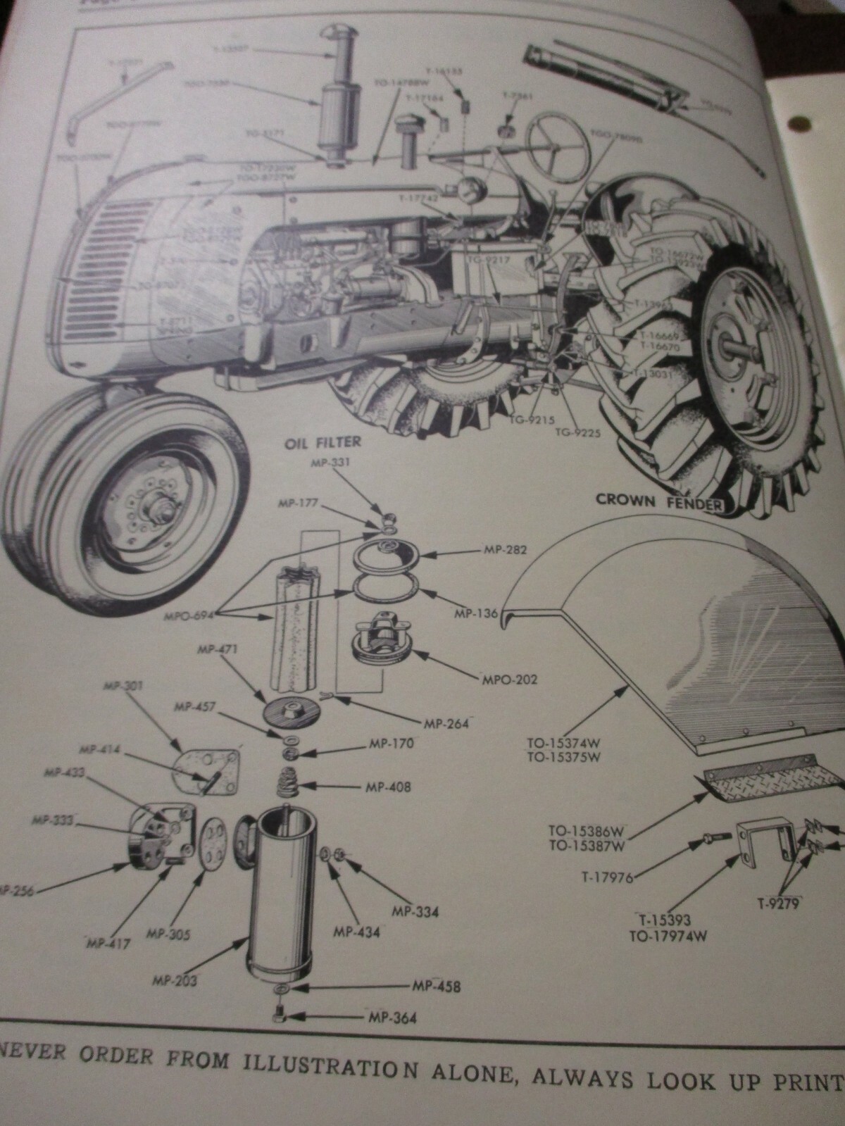 Cockshutt “Golden Eagle” Diesel Tractor Parts List 1957