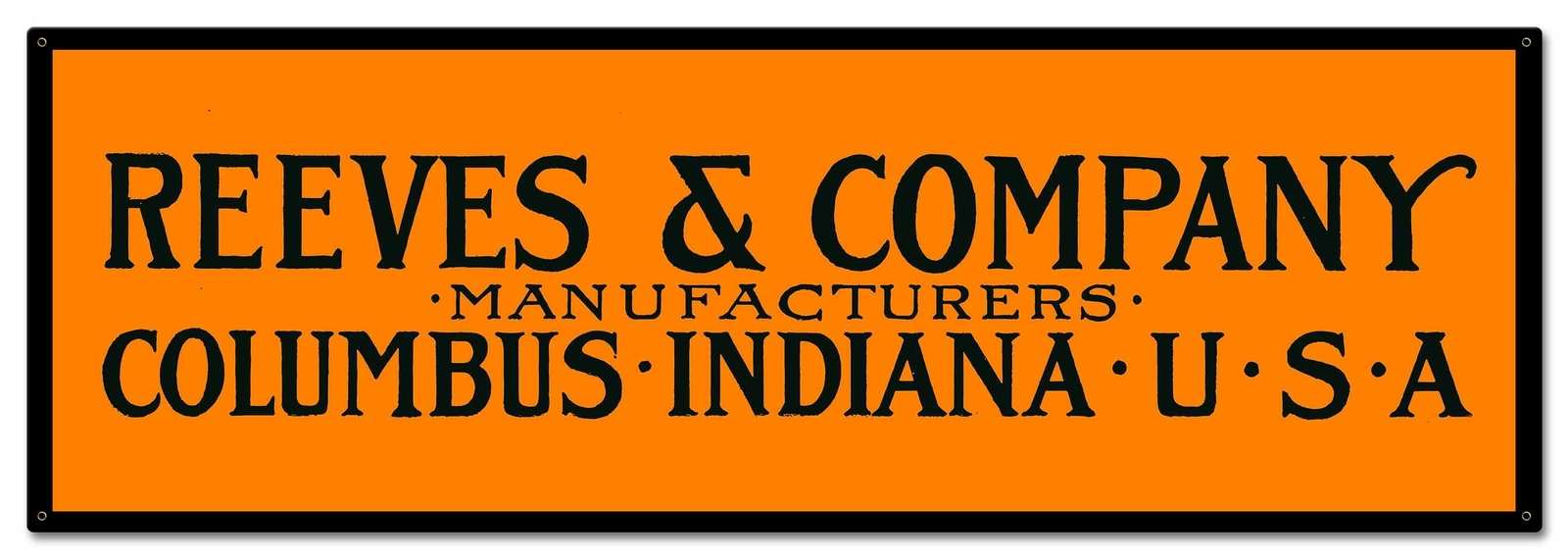 REEVES & COMPANY INDIANA FARMING 36″ HEAVY DUTY USA MADE METAL ADVERTISING SIGN