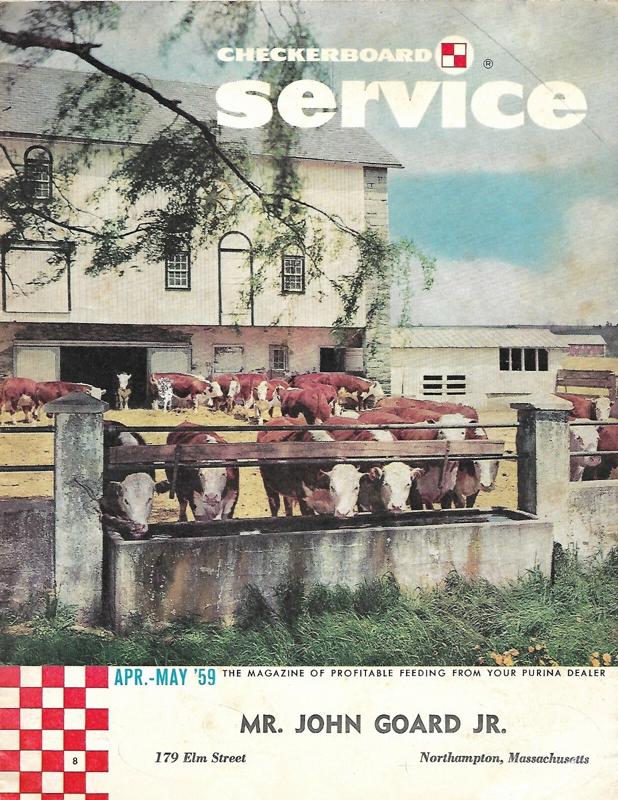 Farm Magazine – Purina Checkerboard – Feeding Cow Chow D Weather 04/59 (F7517)