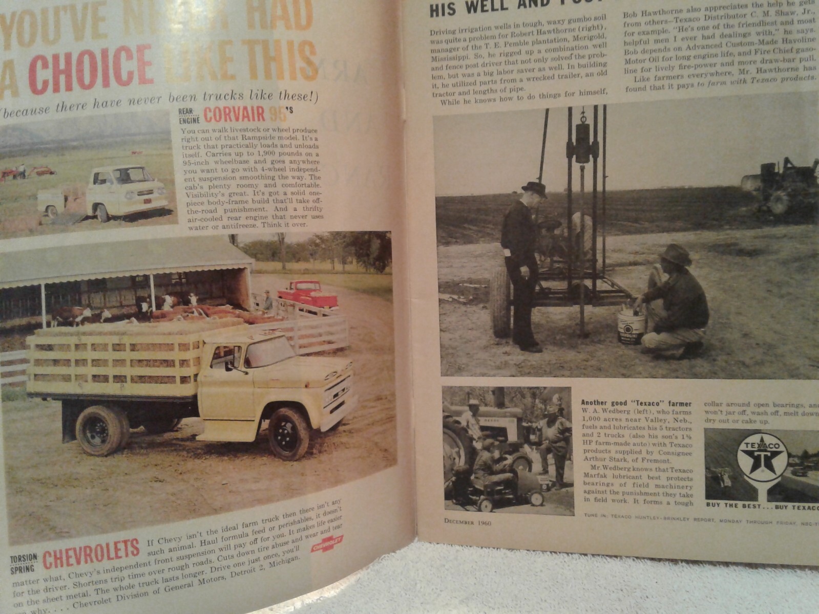 December 1960 FARM & RANCH mag SOUTHERN AGRICULTURIST adver Vol 90 No12 Chevy