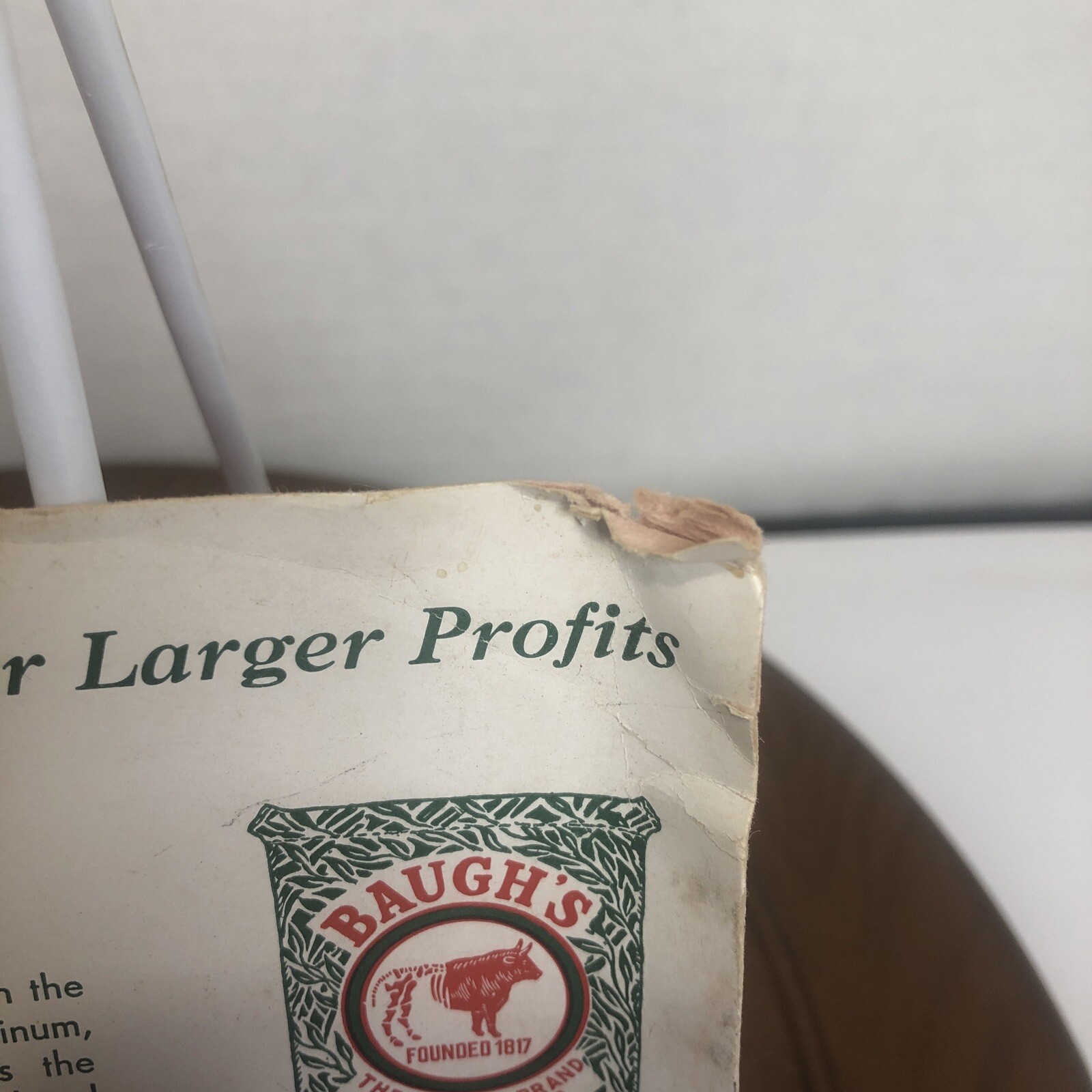 Baugh’s Fertilizers Advertising Scratch Pad and Information