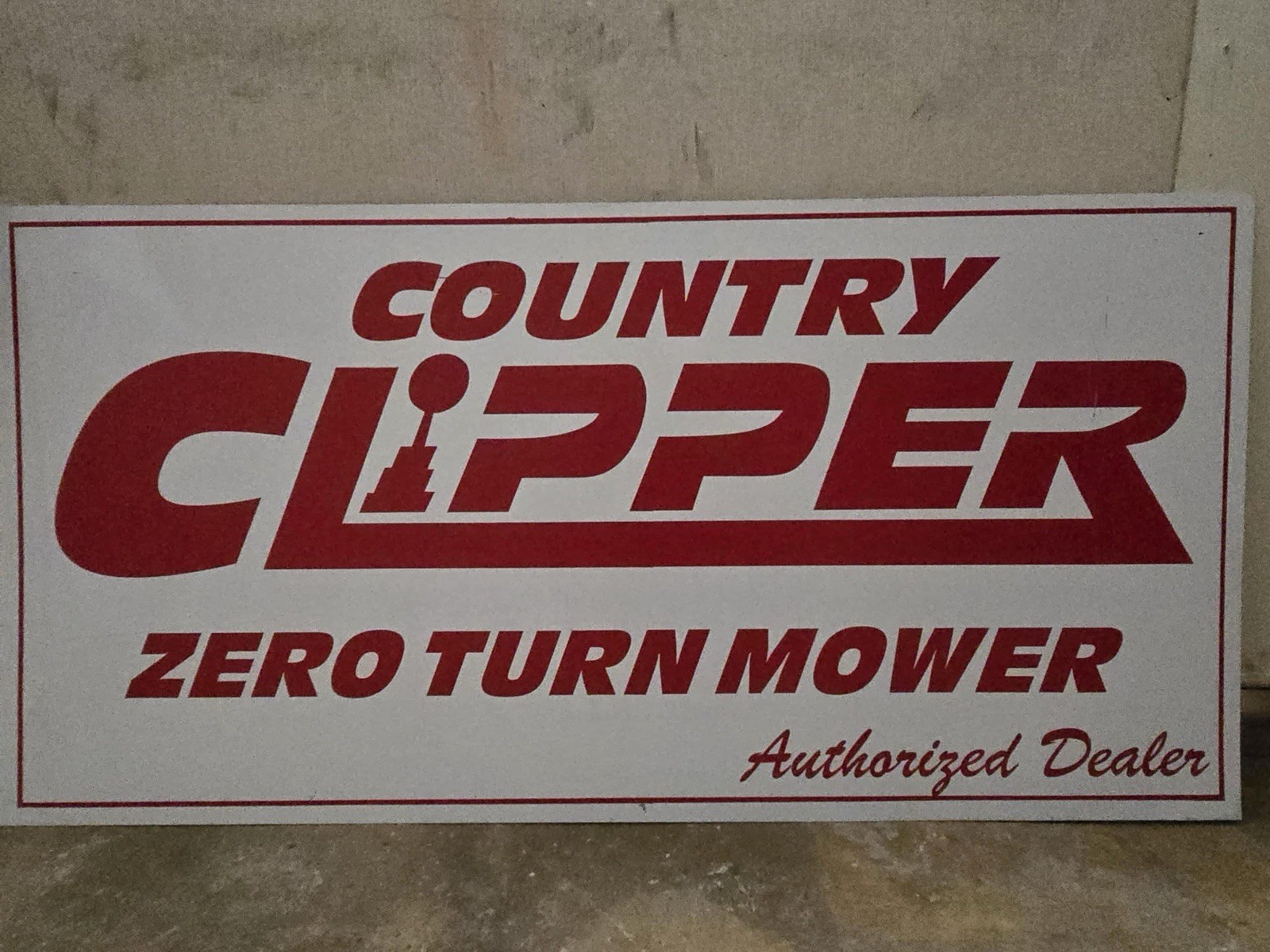 Country Clipper Zero Turn Mowers Metal Advertisement Sign 4ft x 2 ft
