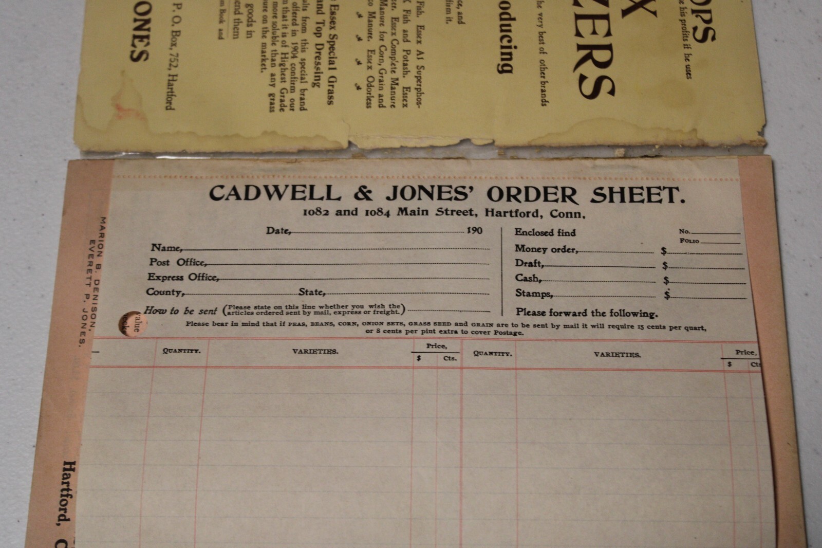 Vtg 1904 Advertising Catalog Caldwell & Jones Seeds & Agricultural Implements