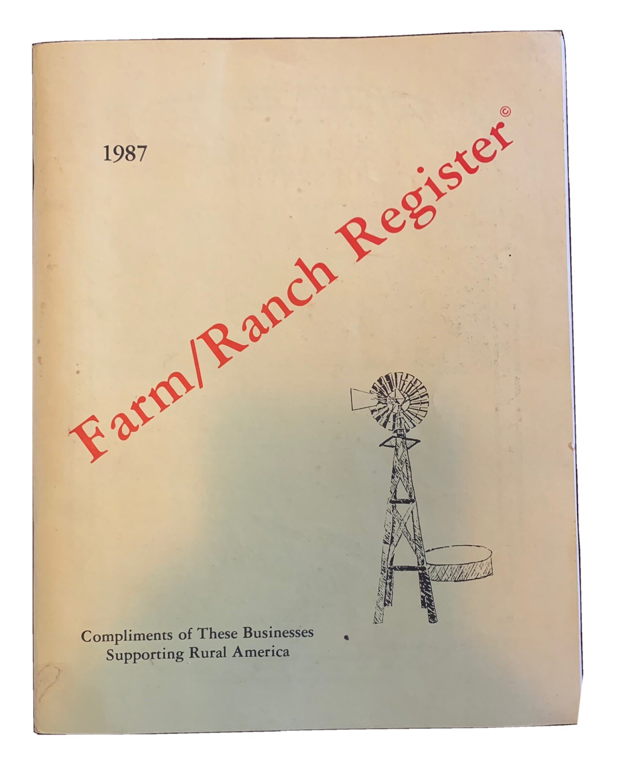Nebraska Farm/Ranch Register 1987 Advertising Maps Directory