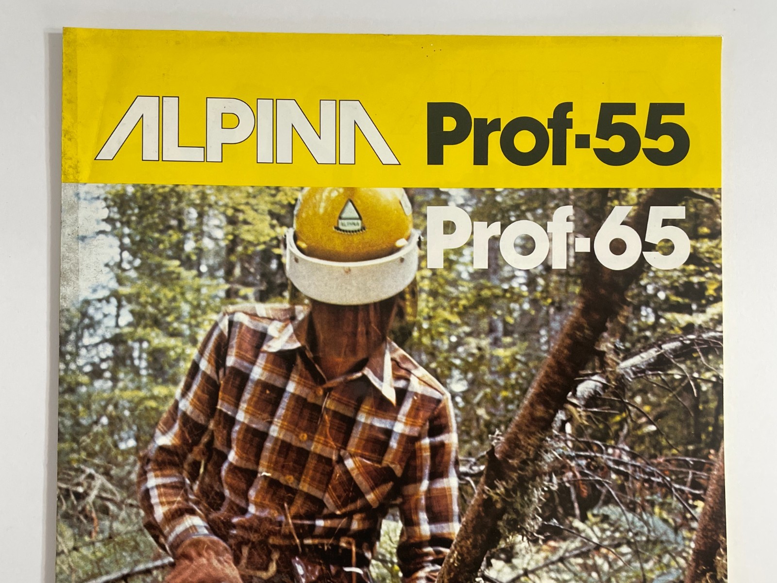 Vintage Original 1980s Alpina Chainsaws Model Prof-55 / Prof-65 Sales Brochure
