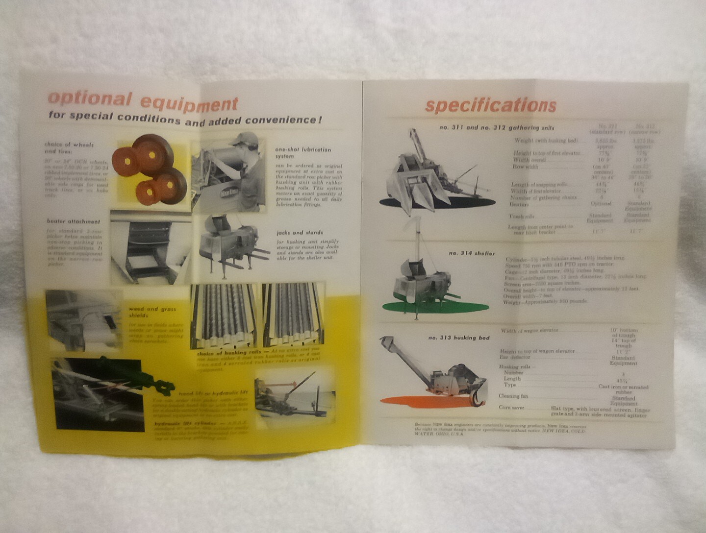 New Idea Two-Row Pull Type Corn Pickers Vintage 1963 Advertising Farm Brochure