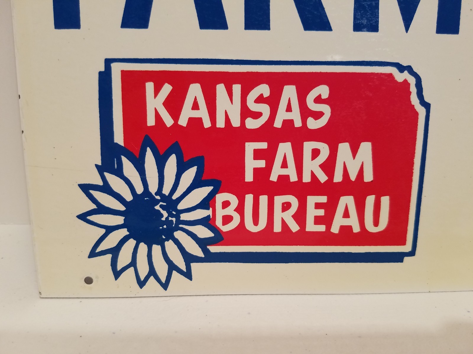 1972 KANSAS FARM BUREAU $500 REWARD SIGN – NEW OLD STOCK