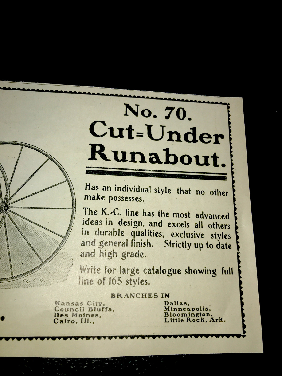 1903 The K.-C. Buggy Co. Farm Advertising – Storrs – Ohio – Cincinnati
