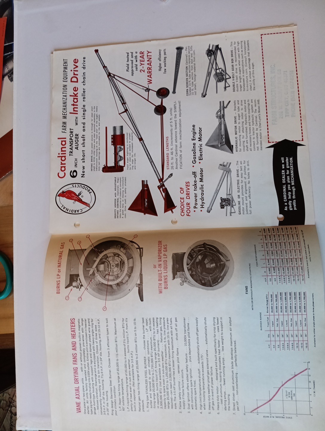 3 Vintage Cardinal EQUIPMENT ADVERTISING Brochures Flyers