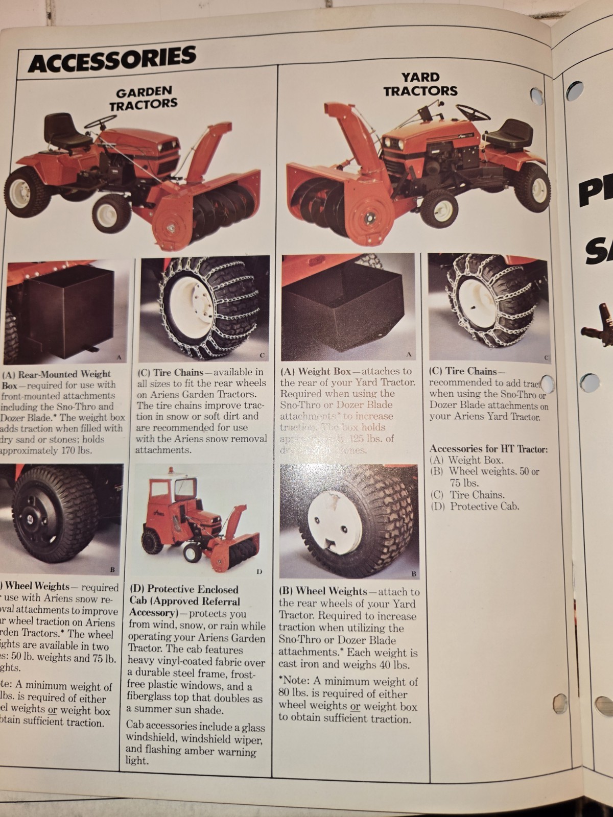 2 1983 ARIENS DEALERSHIP ADVERTISING BROCHURES SNO-THRO TRACTORS & SNO-THROS