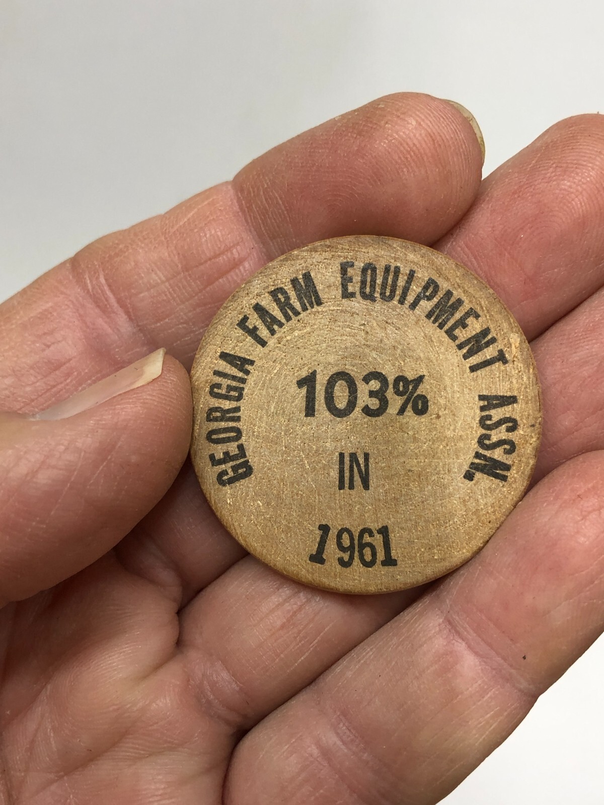 Georgia Farm Equipment Ass’s 1963 Wooden Nickel