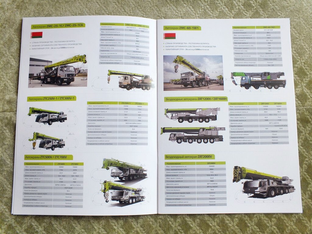 ZOOMLION Product Line Catalog Excavators Buldozers Cranes Trucks Brochure 2025