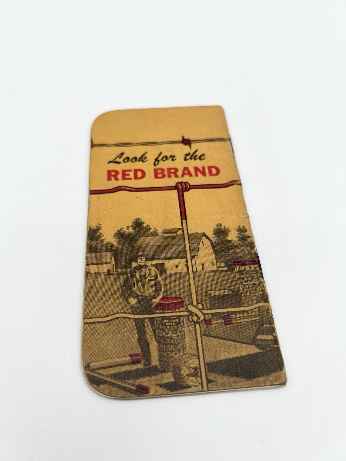 Vintage 40s Red Brand Fence Advertising Pocket Notebook USA Farm Promo Ephemera