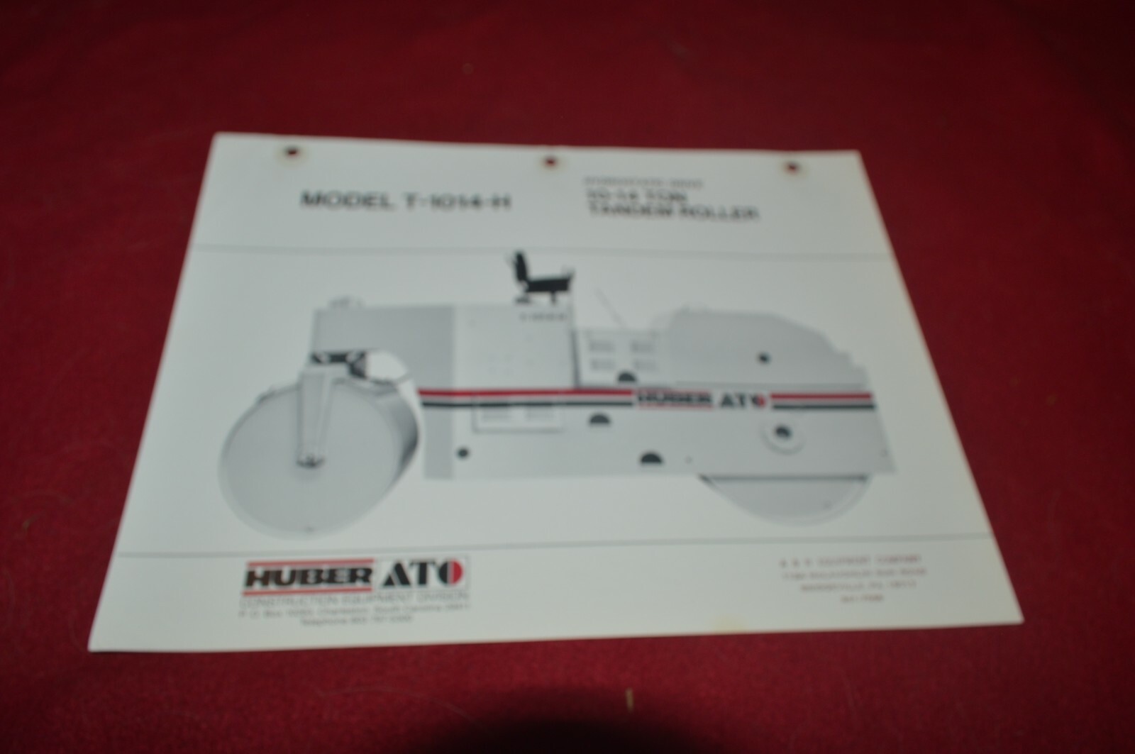 Huber T-1014-H Tandem Roller Brochure FCCA