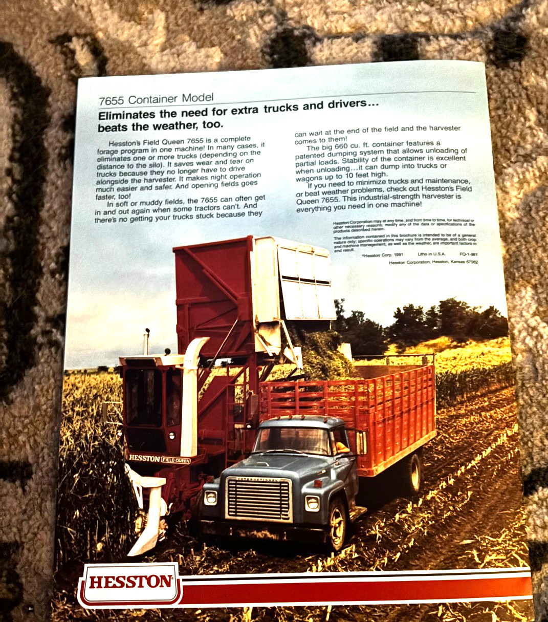 Hesston Field Queen Forage Harvesters For 1981 Brochure DCPA26