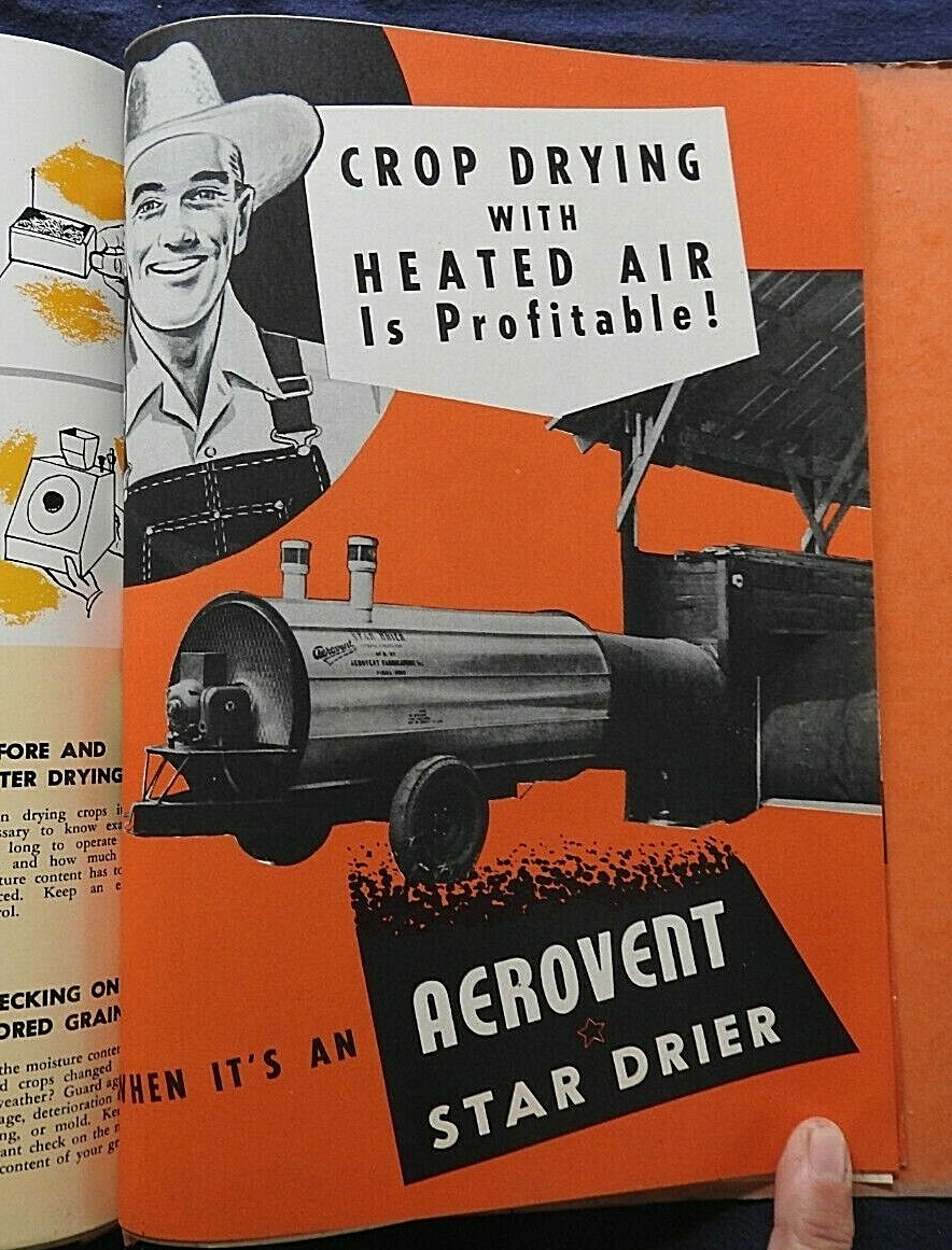 1958 Aerovent Crop Drying Systems Farm Grain Bins Portable Corn Bean Lansing MI