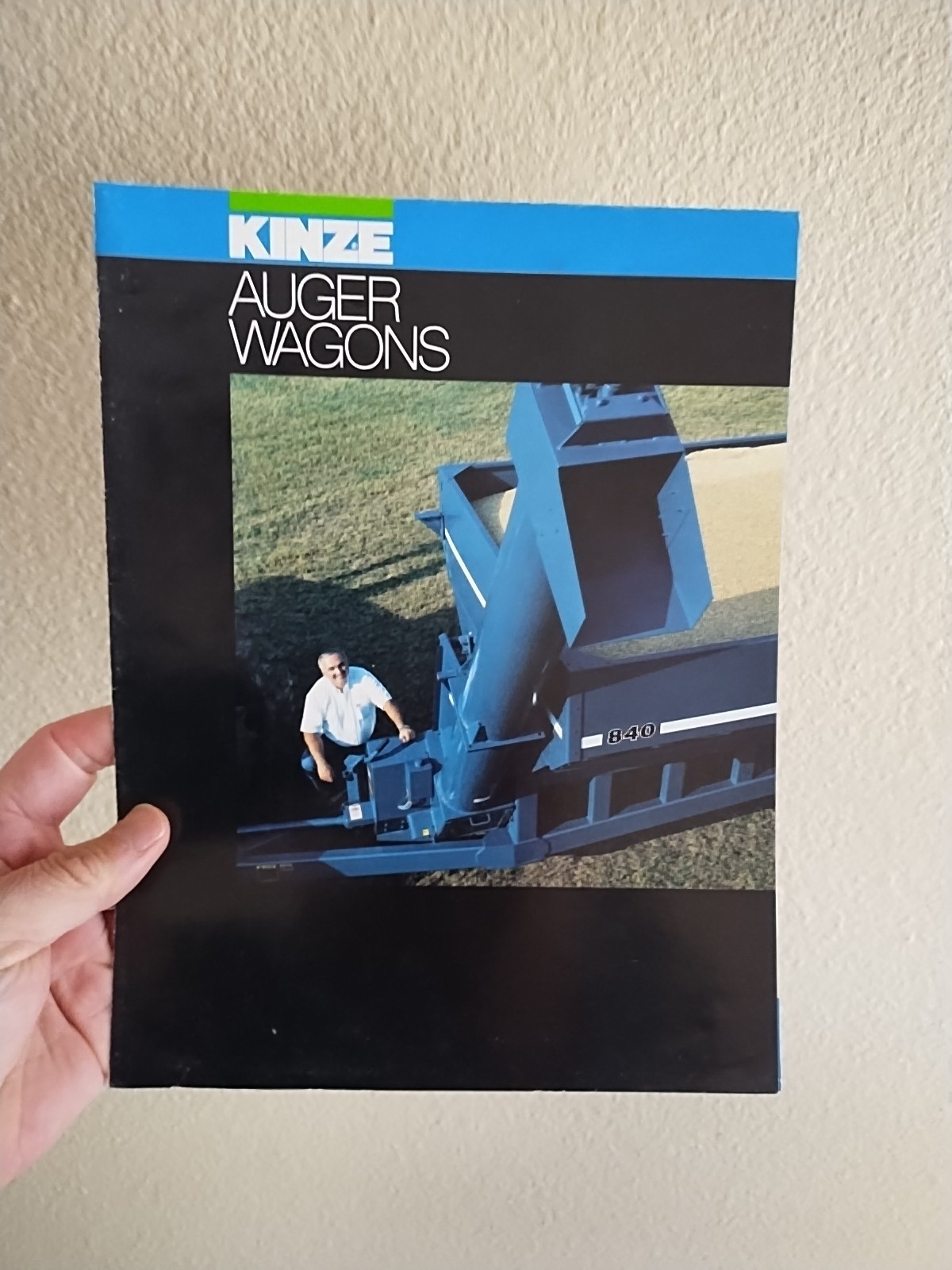 1987 Kinze Auger Wagon 440 840 1240 Brochure Williamsburg IA 640 Fold Out Poster