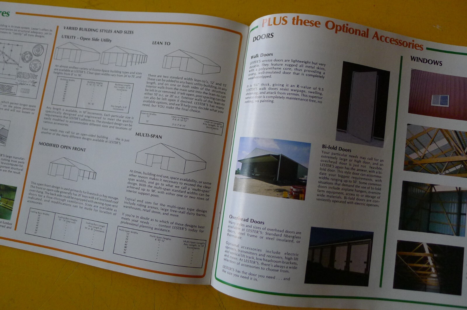 1970s Original LESTER’S Steel Farm Buildings BROCHURE Catalog