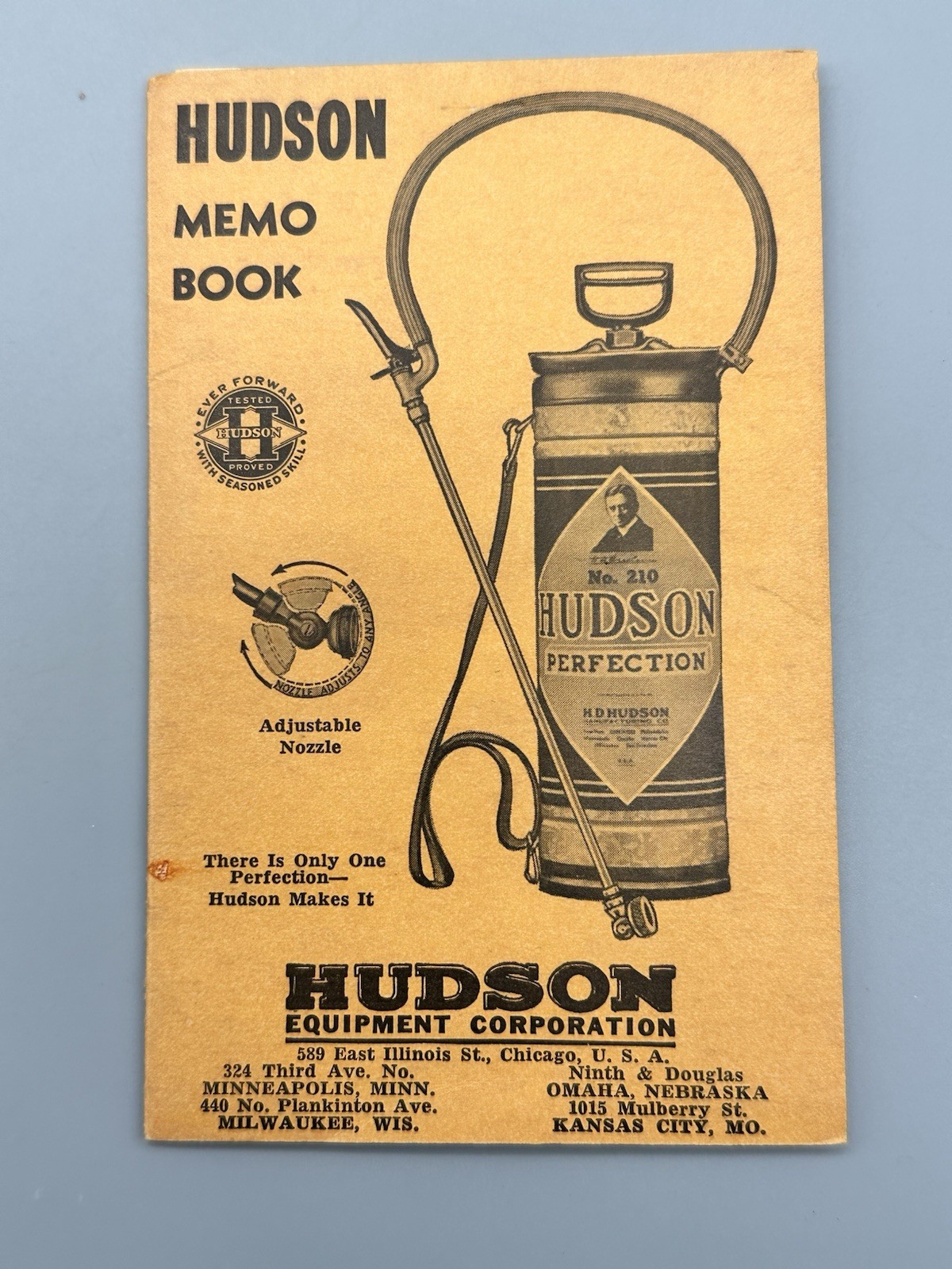 Hudson Equipment Corporation Memo Book UNUSED 3.5″ x 5.5″ Early 1900’s!