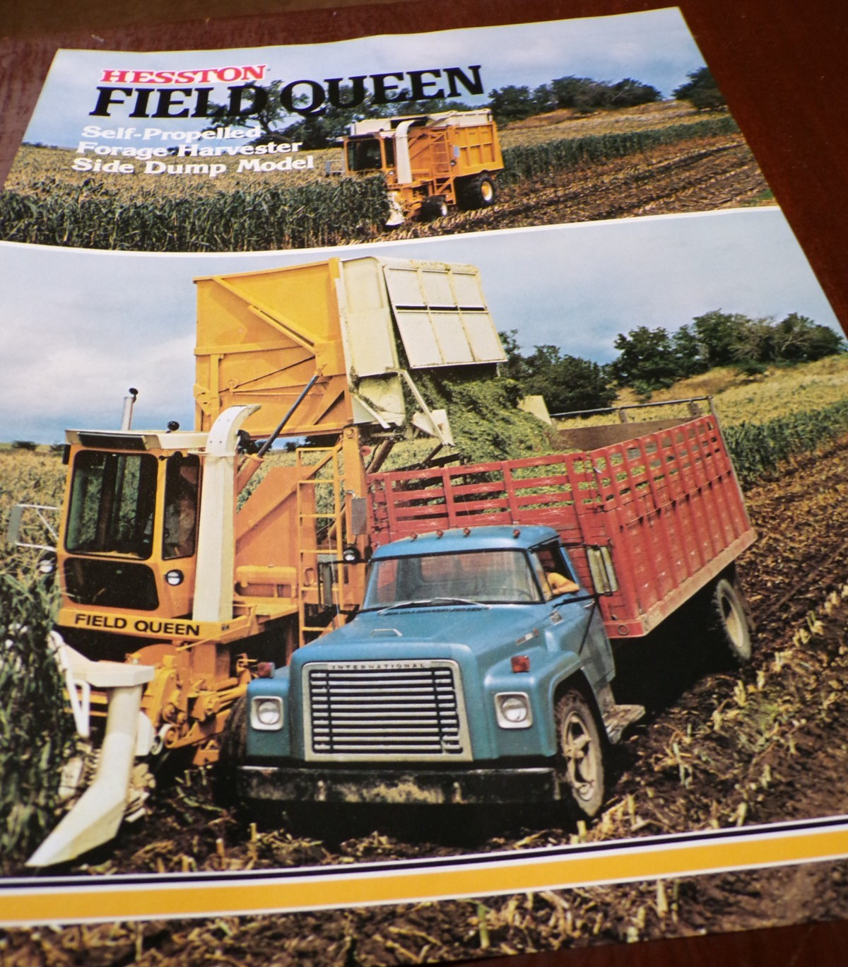 Hesston Field Queen Self-Propelled Forage Harvester Sales Brochures 1977, 2 item
