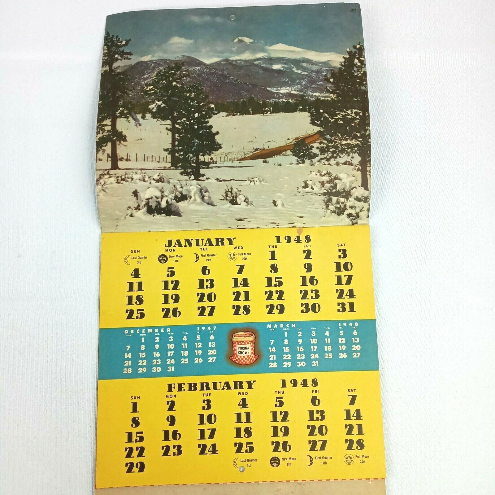 Vintage 1948 Farm Income & Expense Calendar Gehl’s Market Pig Production Plan
