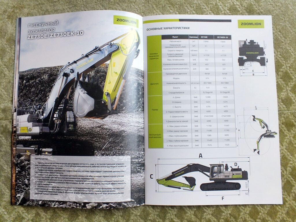 ZOOMLION Chinese Excavators Loaders Mining Equipment Catalog Brochure 2025