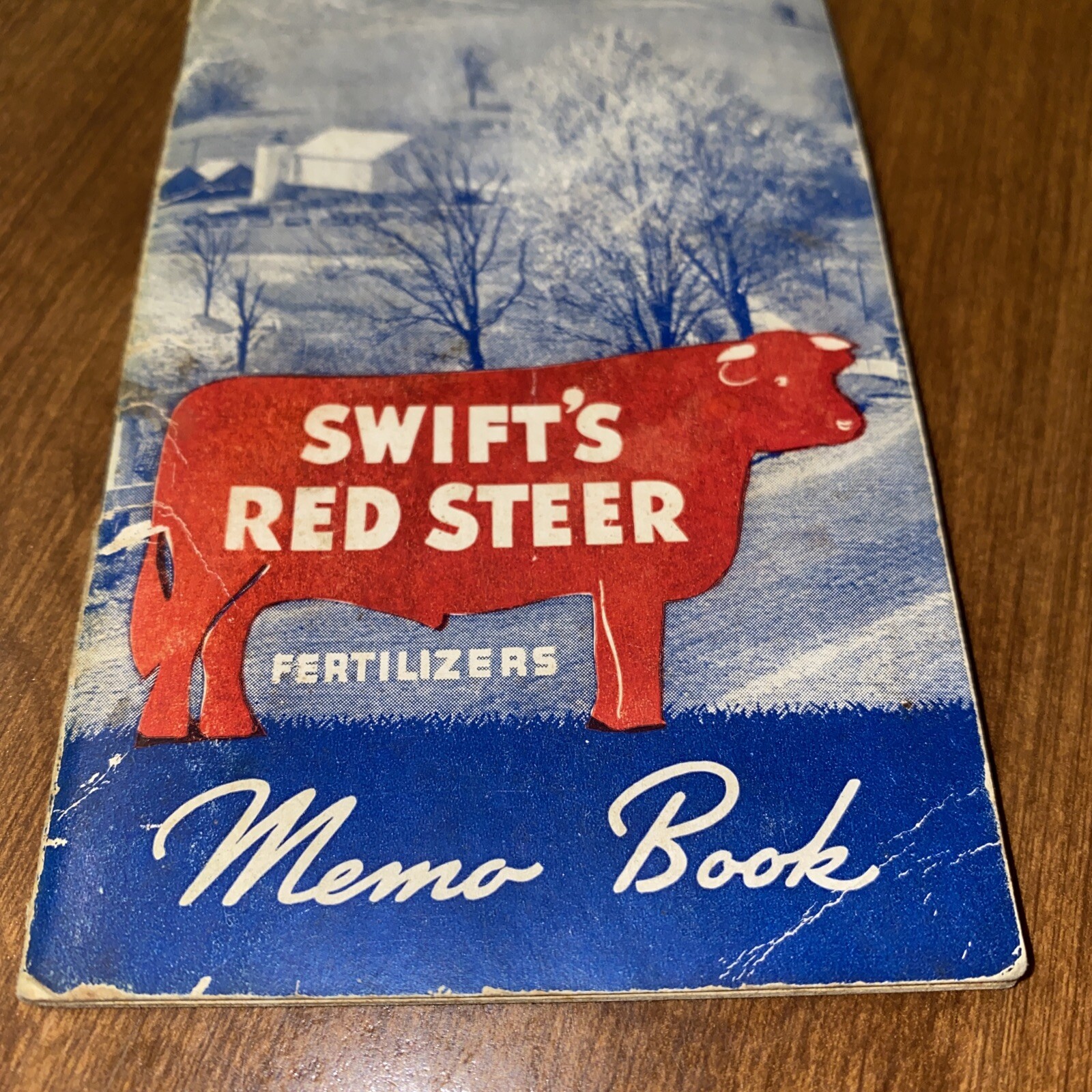 Vintage 1945 Swift’s Red Steer Brand Fertilizers Advertising Memo Book Notepad