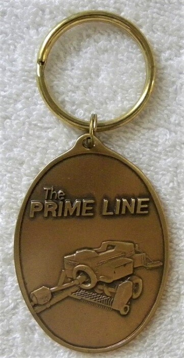 1986 Hesston’s Prime Line Farm Equipment, Hay Baler Brass KEYCHAIN, Unused