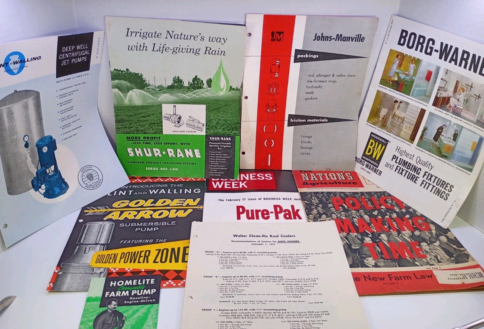 Vintage Industrial Trade Catalog & Brochure Lot 25+ Bendix Aeroquip Borg Warner